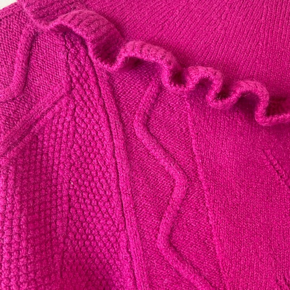 Ted Baker London Pink Knit Ruffle Peplum pullover Sweater - Picture 7 of 14